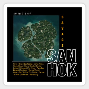 Sanhok Map Sticker